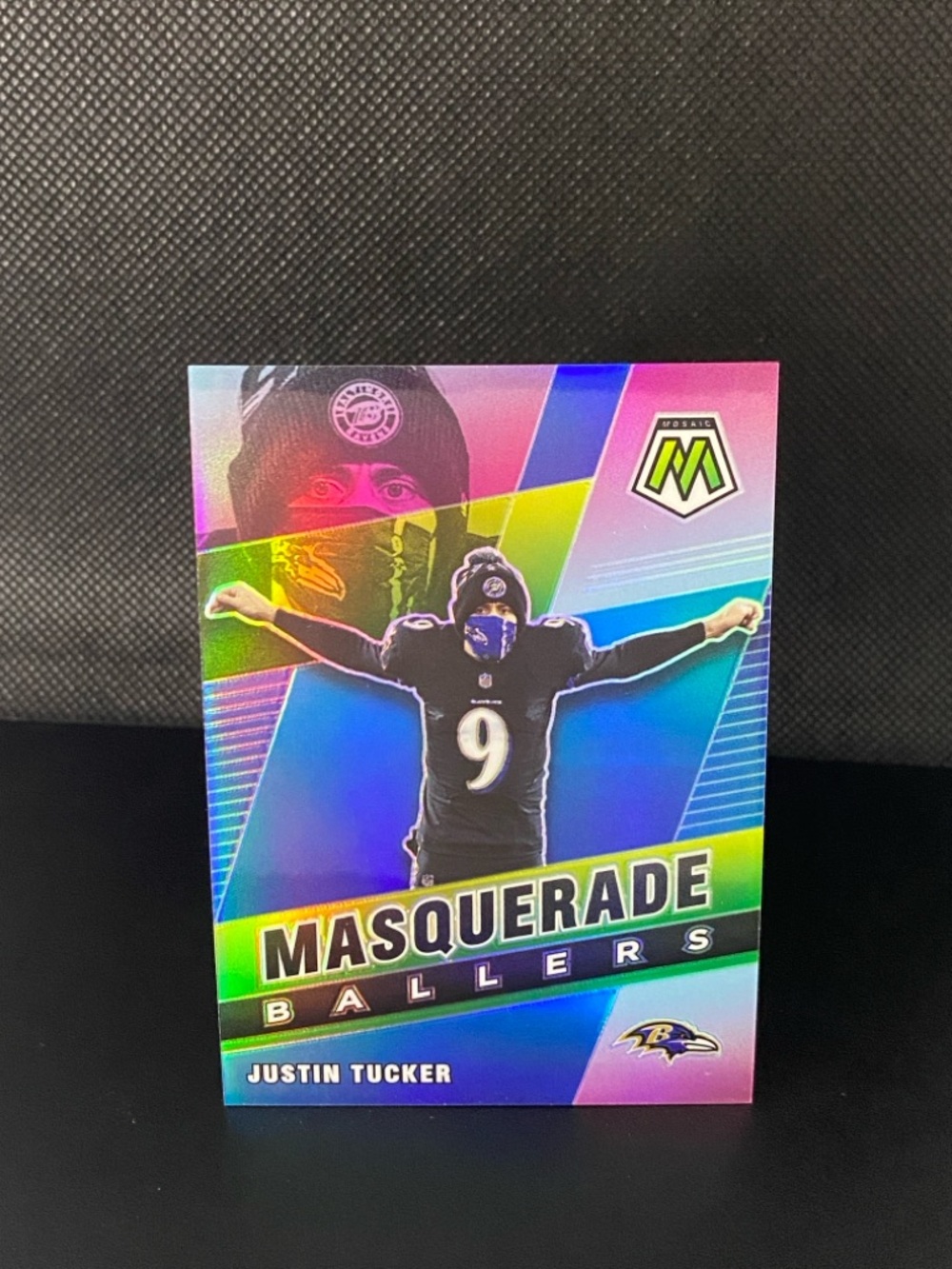 MB-29 Justin Tucker Prizm 2021 Panini Mosaic Football Baltimore Ravens *Firm*